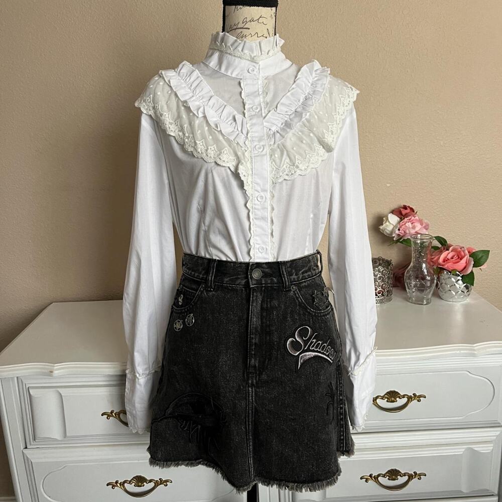 Marc jacobs black demin skirt